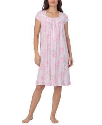 Eileen West - Women's Cap-Sleeve Floral Waltz Nightgown