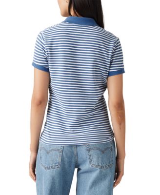 売れ筋商品|||リーバイス カットソー トップス レディース Women's Short-Sleeve Piqu Knit Polo Shirt Marigold Stripe Dutch Blue Levi's Women's Short-Sleeve Piqué Knit Polo Shirt - Macy's