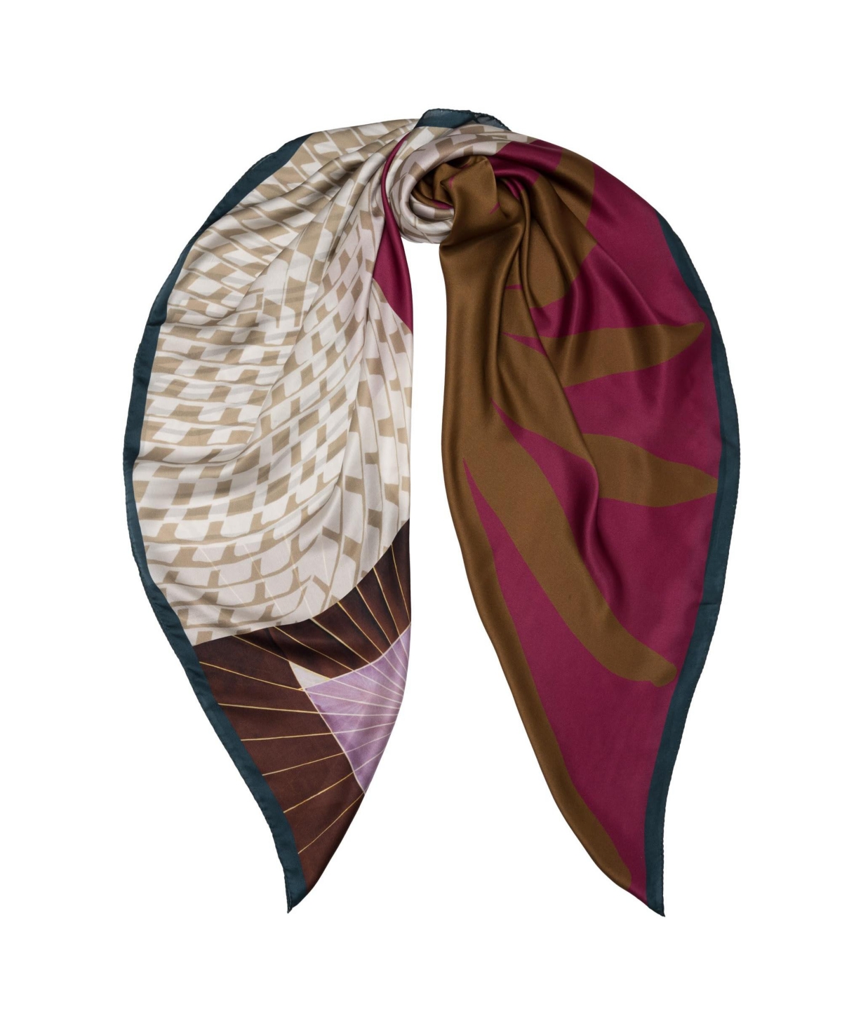 Virginia - Large Silk Scarf Shawl for Women - Olive