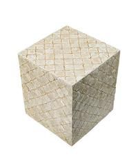 Versatile Capiz End Table Stool, Square Design with Sturdy Base