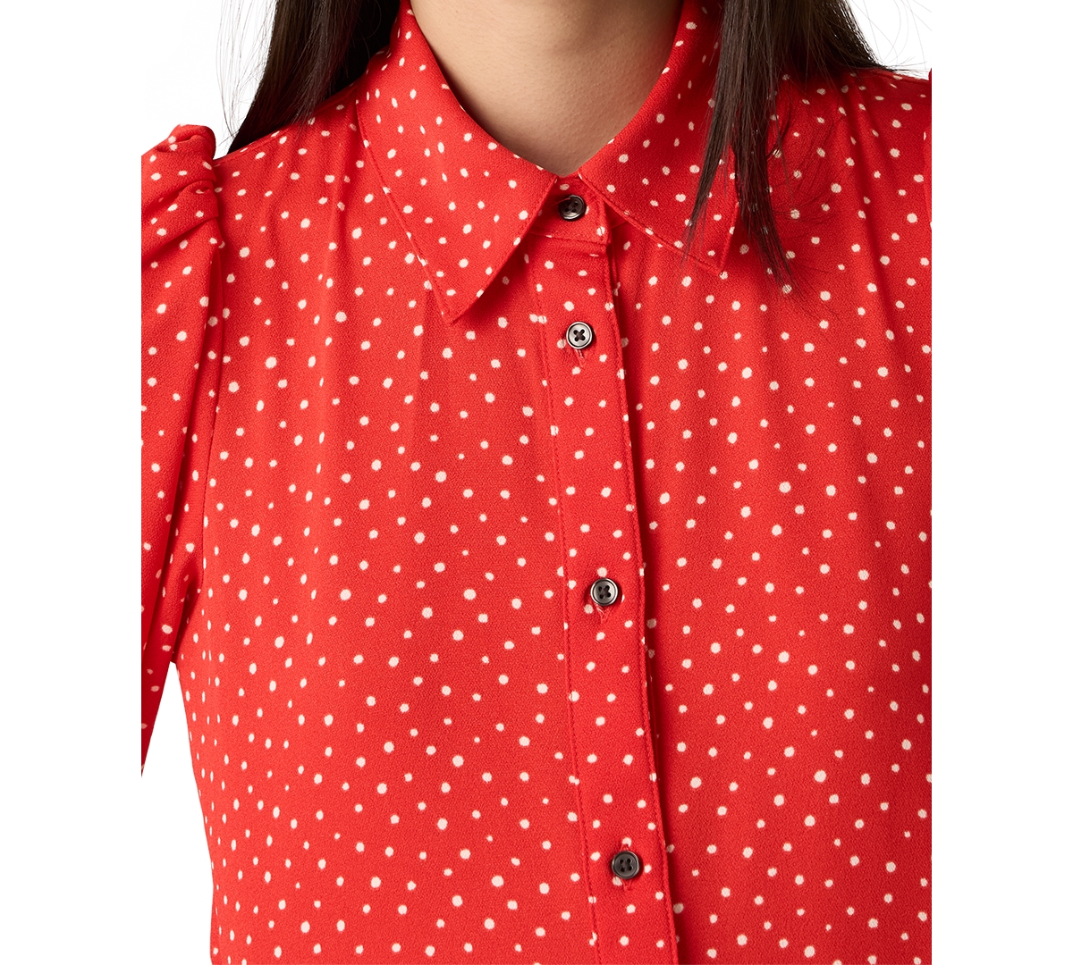 LEVI'S WOMEN'S CYNTHIA PUFF-SLEEVE TIERED MIDI DRESS 