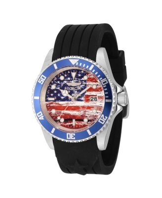 Men's 45871 Pro Diver  Quartz 3 Hand Blue, White, Red Dial Watch