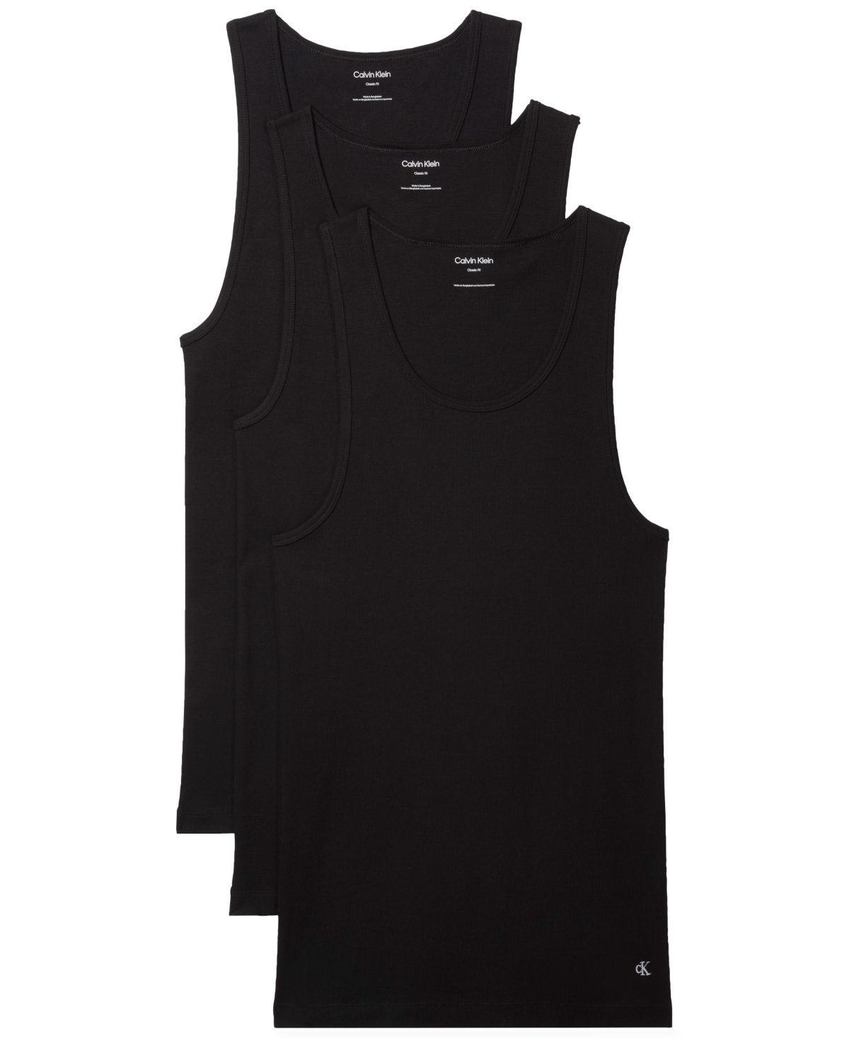 CALVIN KLEIN MEN'S 3-PACK COTTON CLASSICS TANK TOPS 