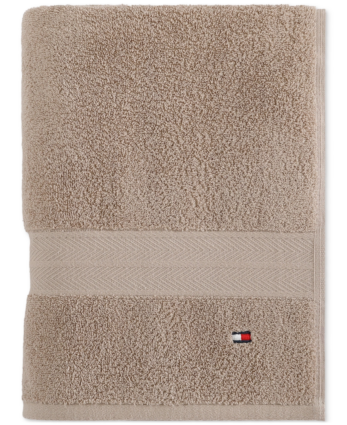 Tommy Hilfiger Home Modern American Solid Cotton Bath Towel, 30" x 54" - Fawn