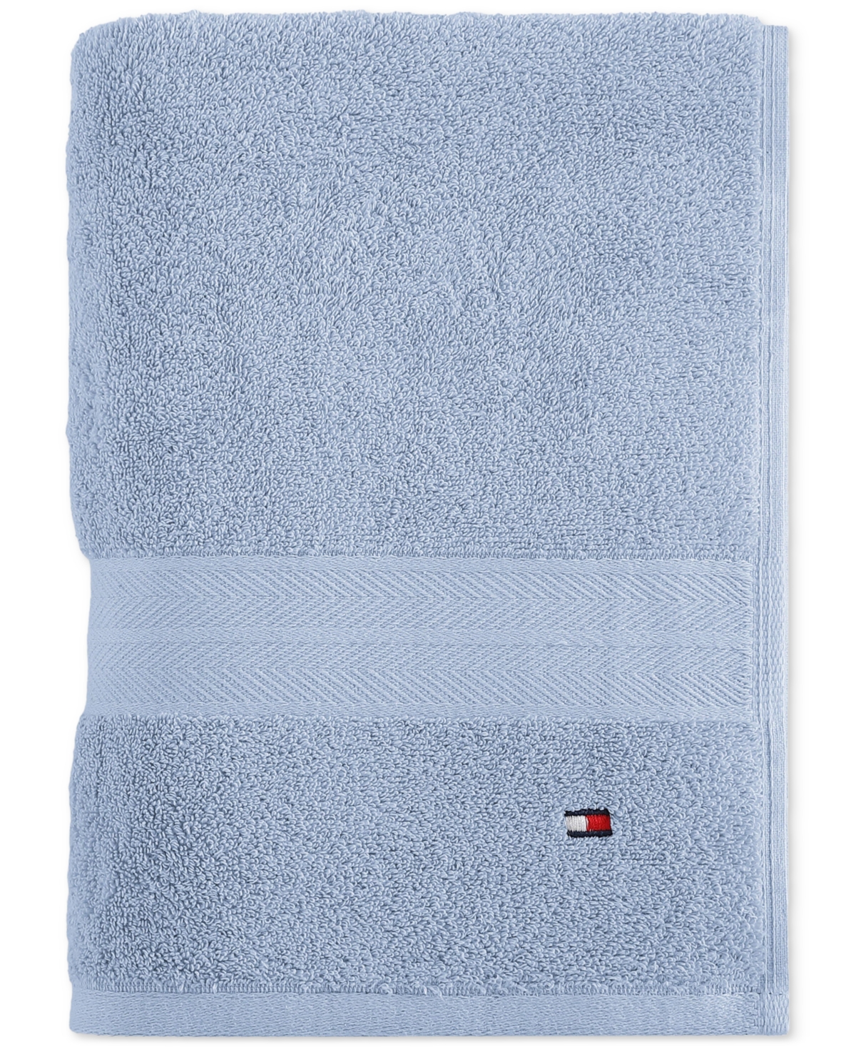 Tommy Hilfiger Home Modern American Solid Cotton Bath Towel, 30" x 54" - True Blue