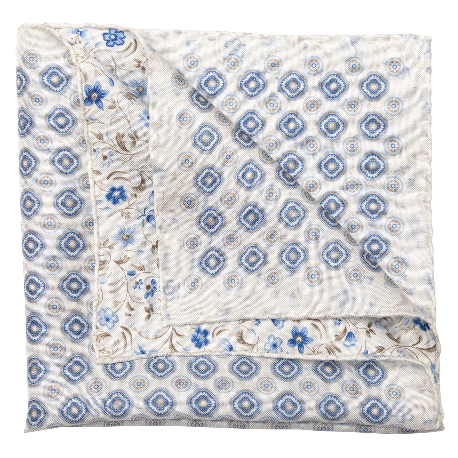 Men's Italo Double Sided Silk Pocket Square