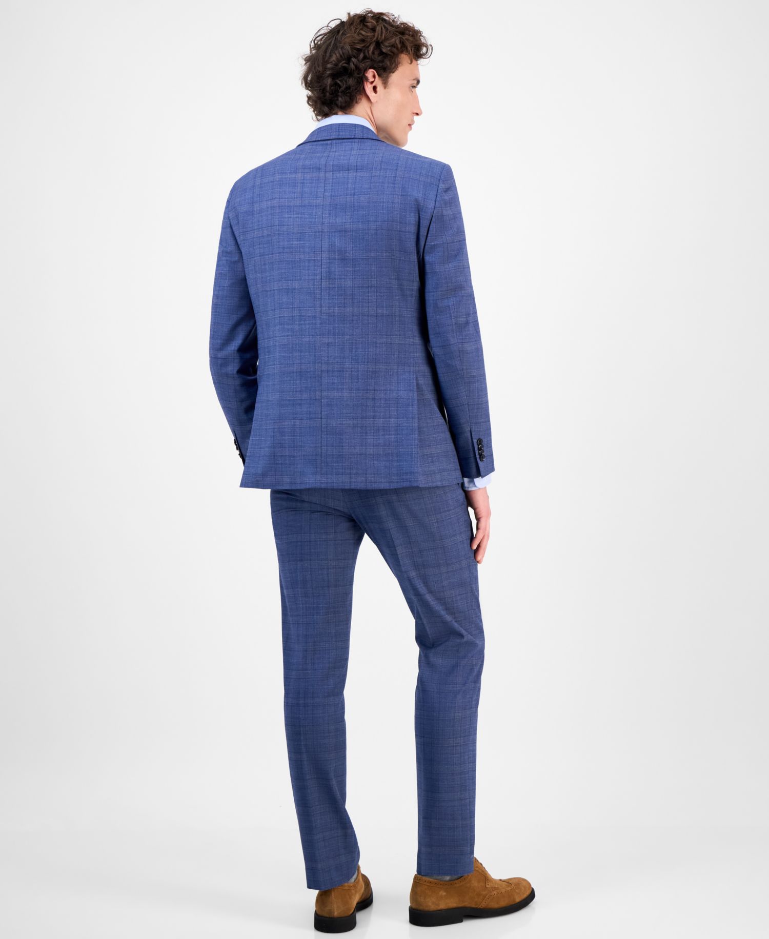 Men's Modern-Fit Wool TH-Flex Stretch Suit Separates Pant
