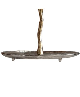 Elegant 2-Tier Cherry Blossom Accent Table for a Stylish and Floral Touch to Your Home Decor