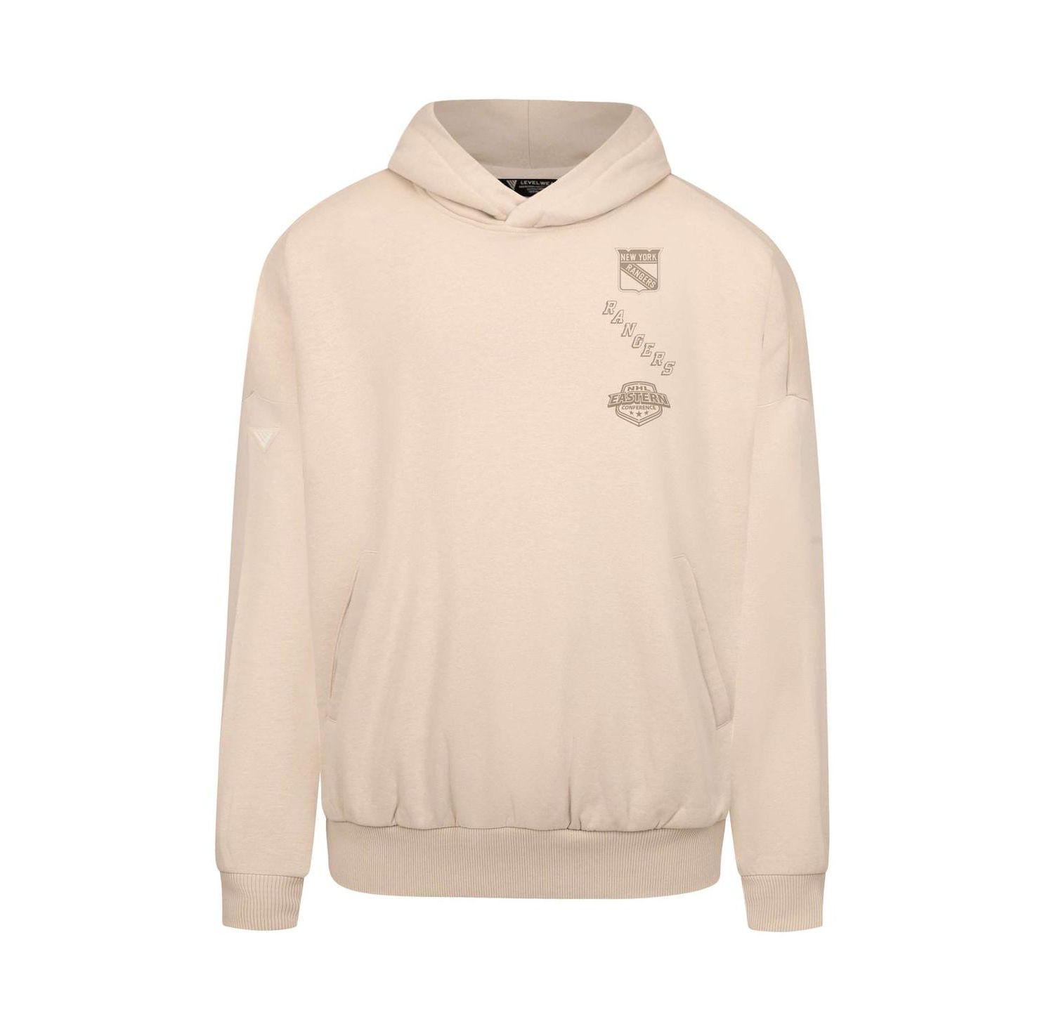 Men's Cream New York Rangers Contact Stamp Pullover Hoodie