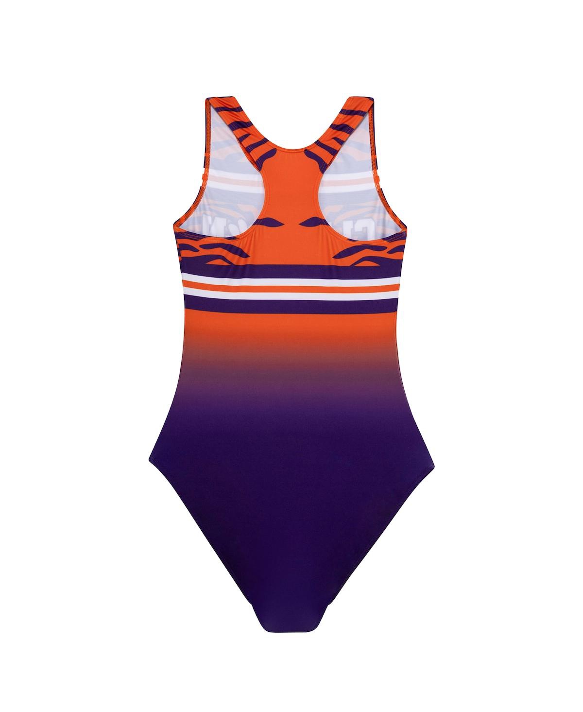GK ELITE BIG GIRLS PURPLE CLEMSON TIGERS ELITE SPIRIT LEOTARD 