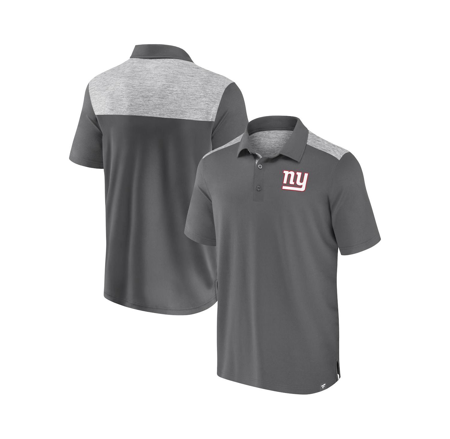 Men's Gray New York Giants Long Shot Polo Shirt