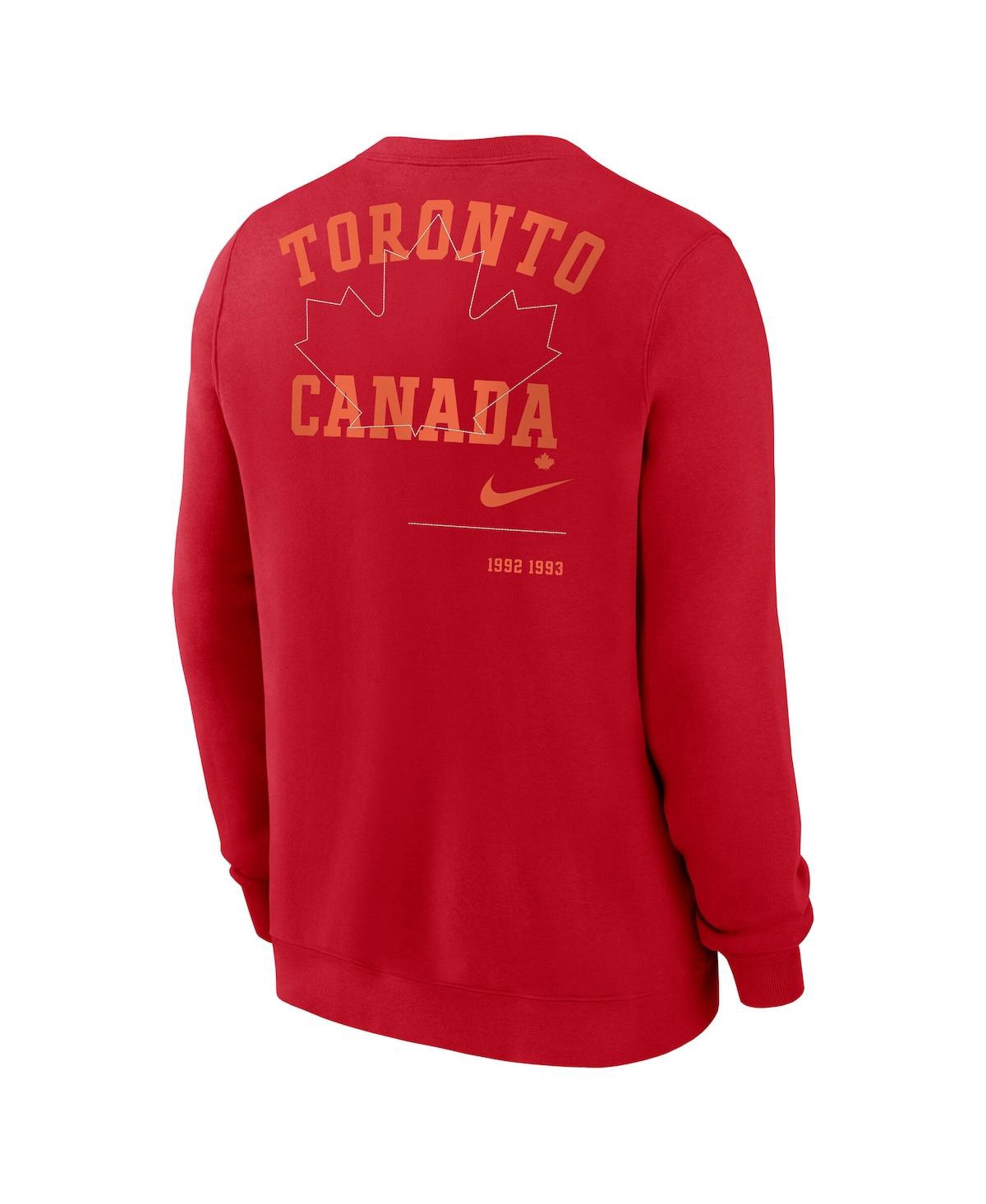 Nike Men's Red Toronto Blue Jays Statement Ball Game Fleece Pullover Sweatshirt In Gold