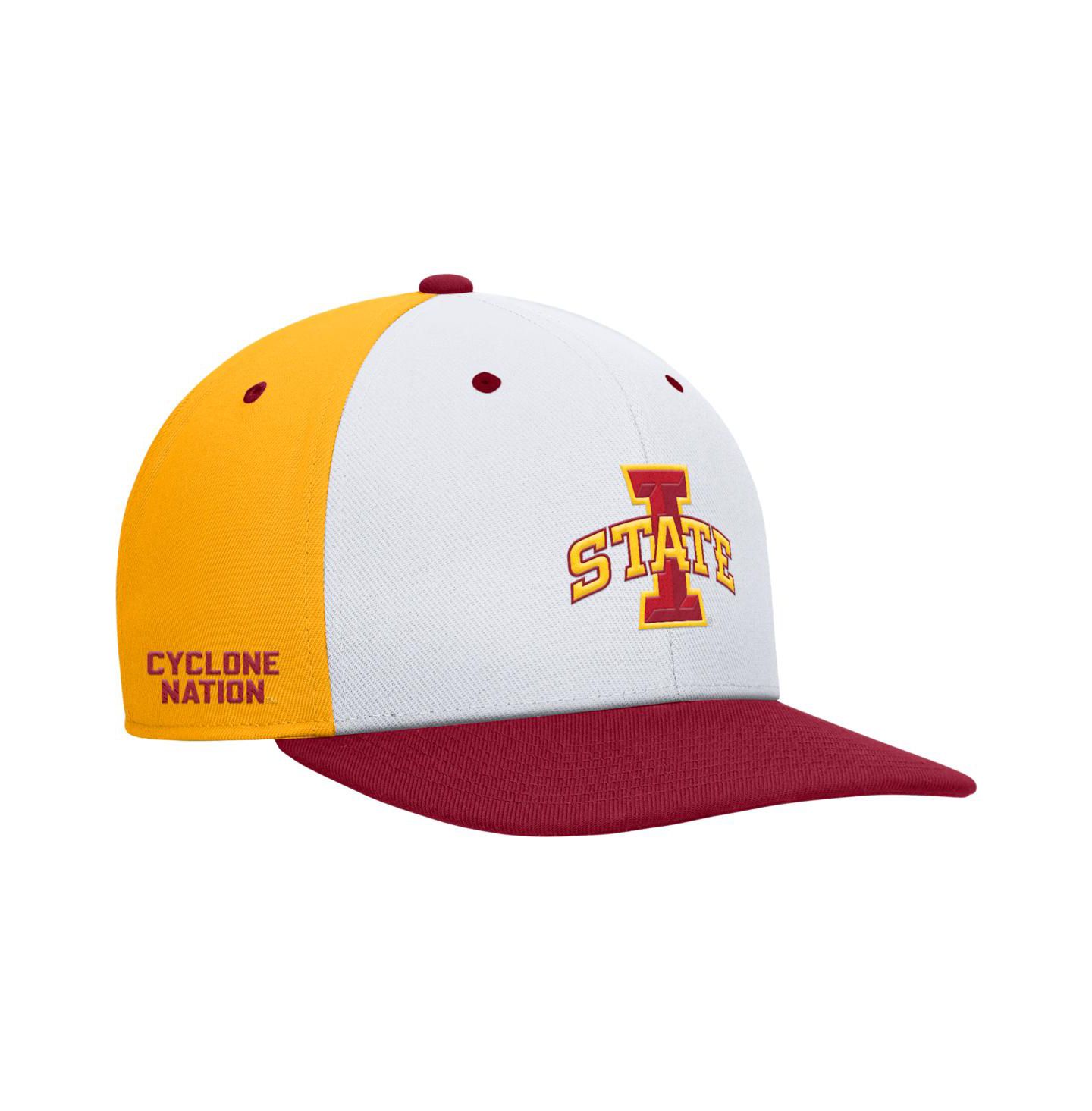 Мужская кепка Nike White/Gold Iowa State Cyclones Pro Performance Snapback Hat — фото 1