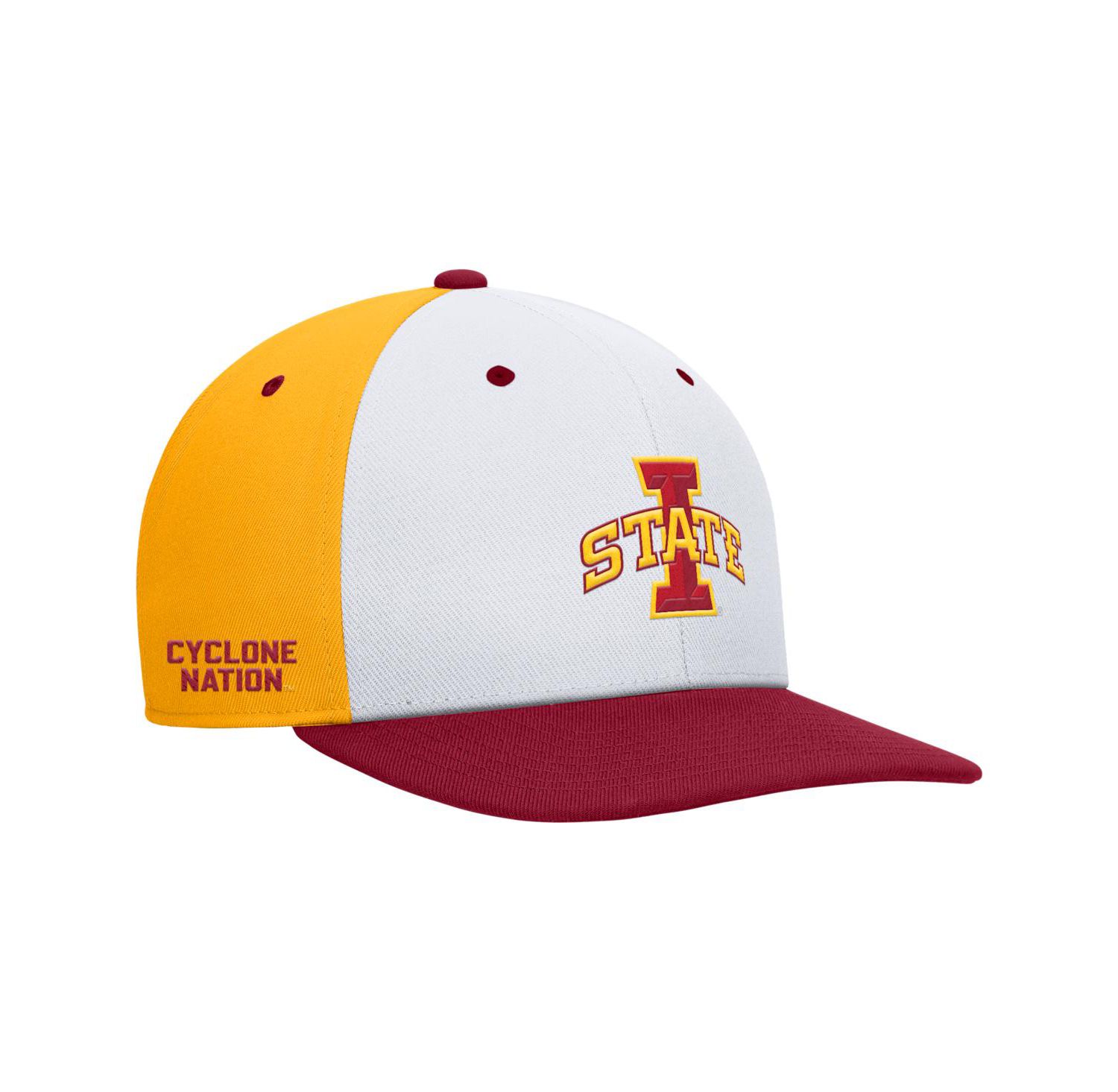 Men's White/Gold Iowa State Cyclones Pro Performance Snapback Hat