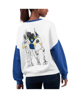 Women's White Los Angeles Rams A-Game Pullover Sweatshirt