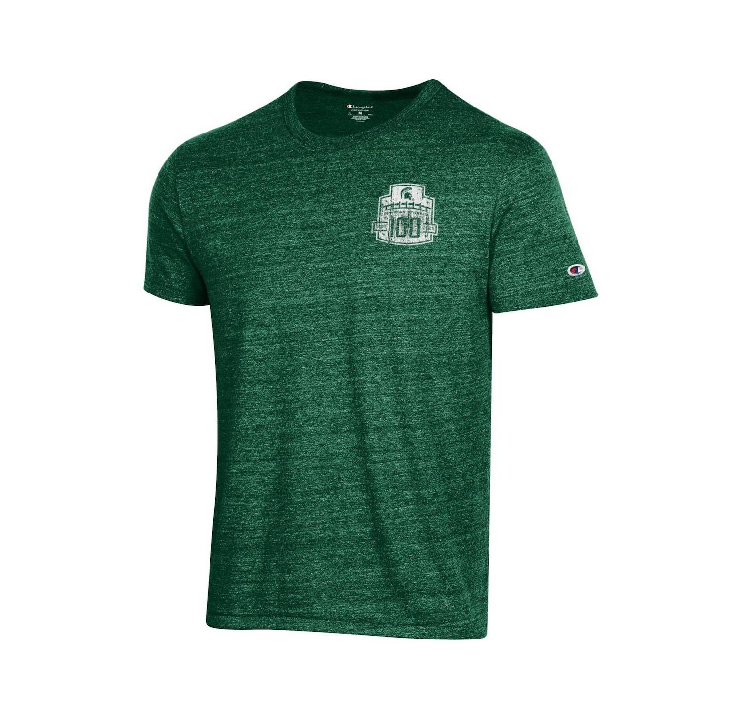 Men's Green Michigan State Spartans 100Th Anniversary Spartan Stadium T-Shirt