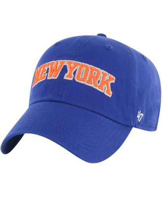 '47 Brand - 47 Brand Men's Blue New York Knicks Core Wordmark Clean Up Adjustable Hat