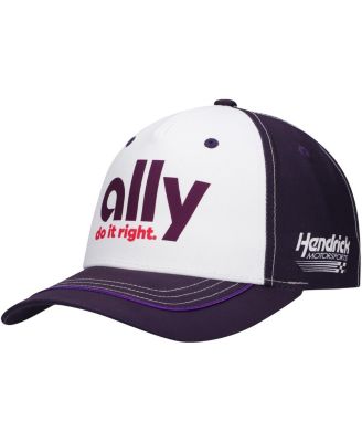 Hendrick Motorsports Team Collection - Men's White/Purple Alex Bowman Ally Uniform Adjustable Hat
