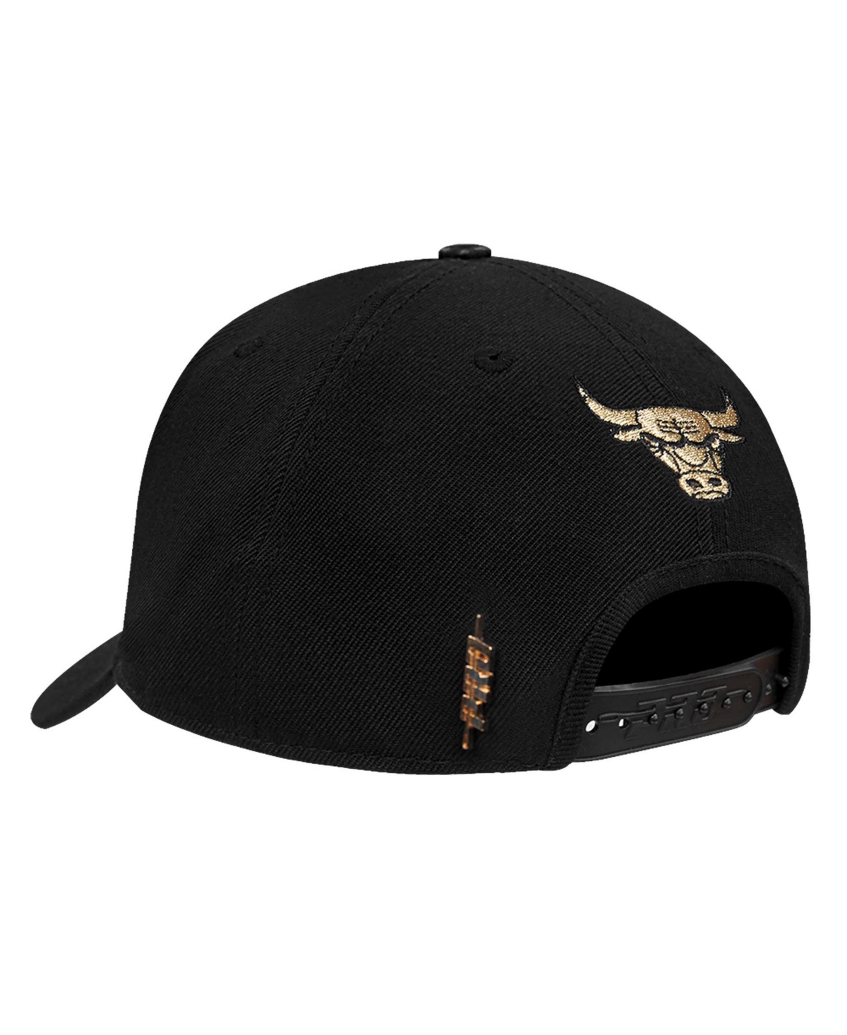 Shop Pro Standard Men's Black Chicago Bulls Metallic Logo Pinch Front Adjustable Hat