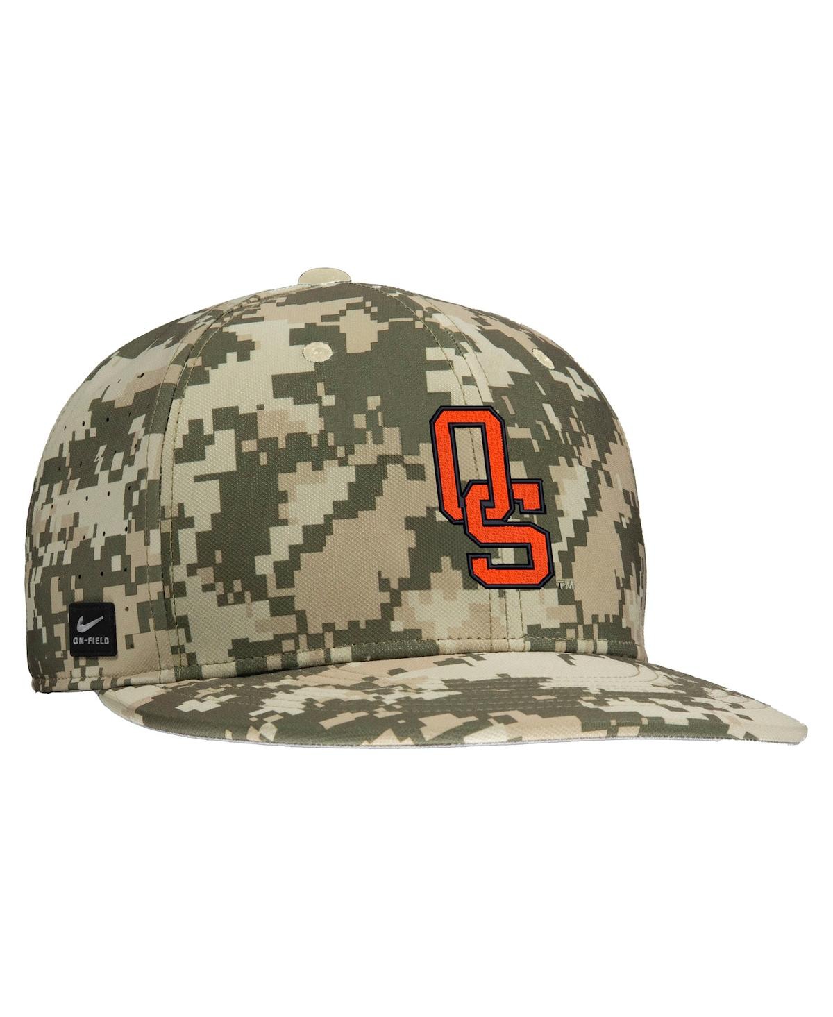Nike Men's Digital Camo Oklahoma State Cowboys On-field Baseball Performance Fitted Hat In Camo