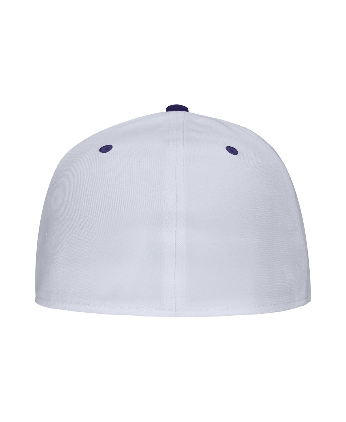 Nike Men's White Tcu Horned Frogs On-field Baseball Performance Fitted Hat In White