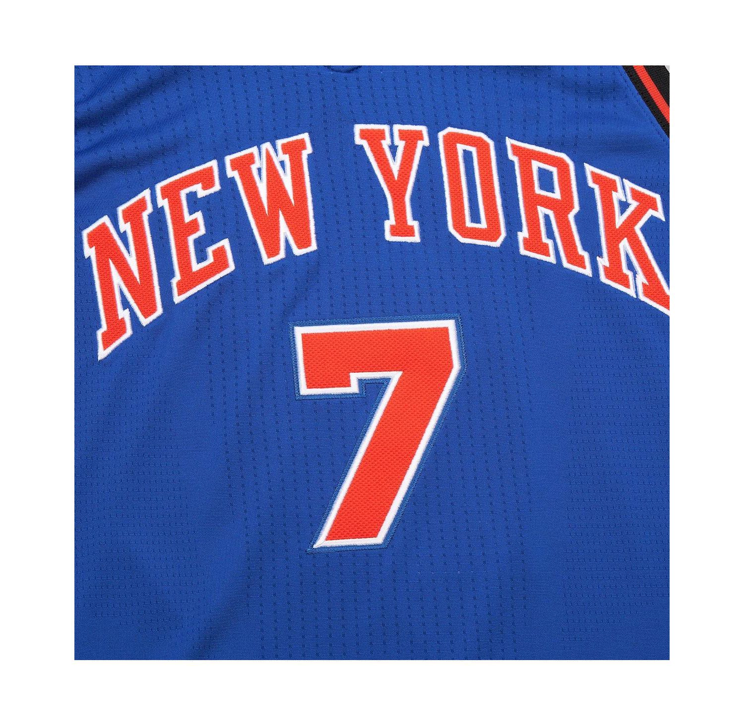 Men's Carmelo Anthony Royal New York Knicks 2010/11 Hardwood Classics Authentic Jersey