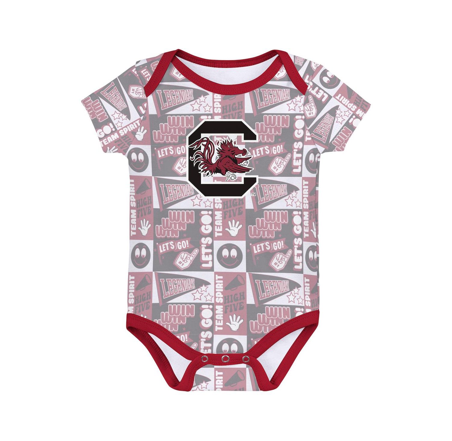 Baby Boys and Girls 3-Pack South Carolina Gamecocks Sunday Comics Bodysuit Set