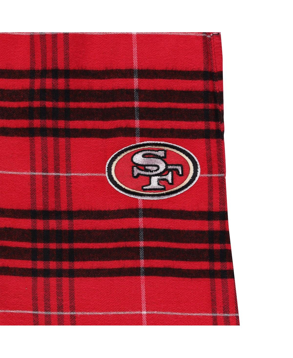 Concepts Sport Women's San Francisco 49ers Plus Size Script T-shirt And Pants Sleep Set In Scarlet,black