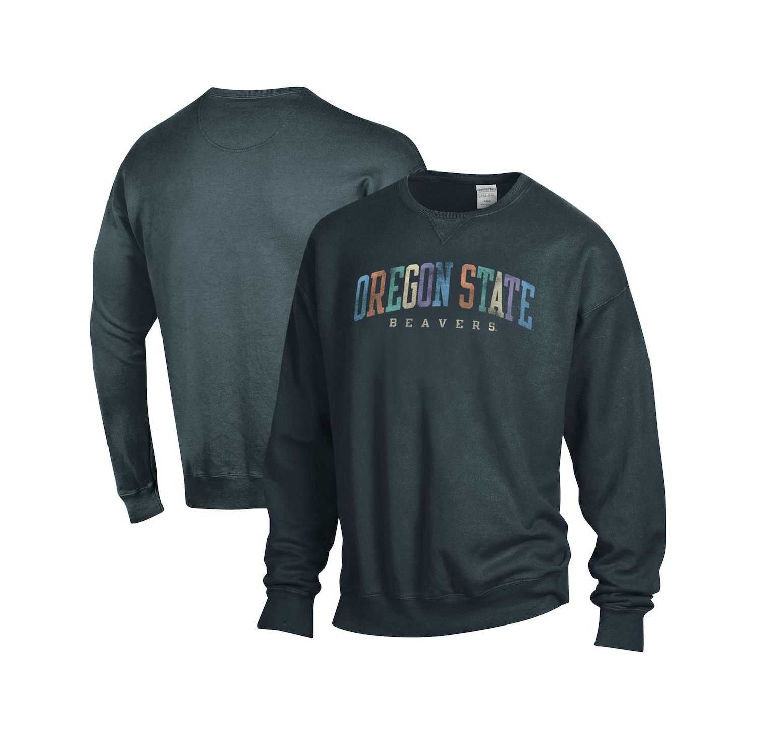 Men's and Women's Gray Oregon State Beavers Oversized Pullover Sweatshirt