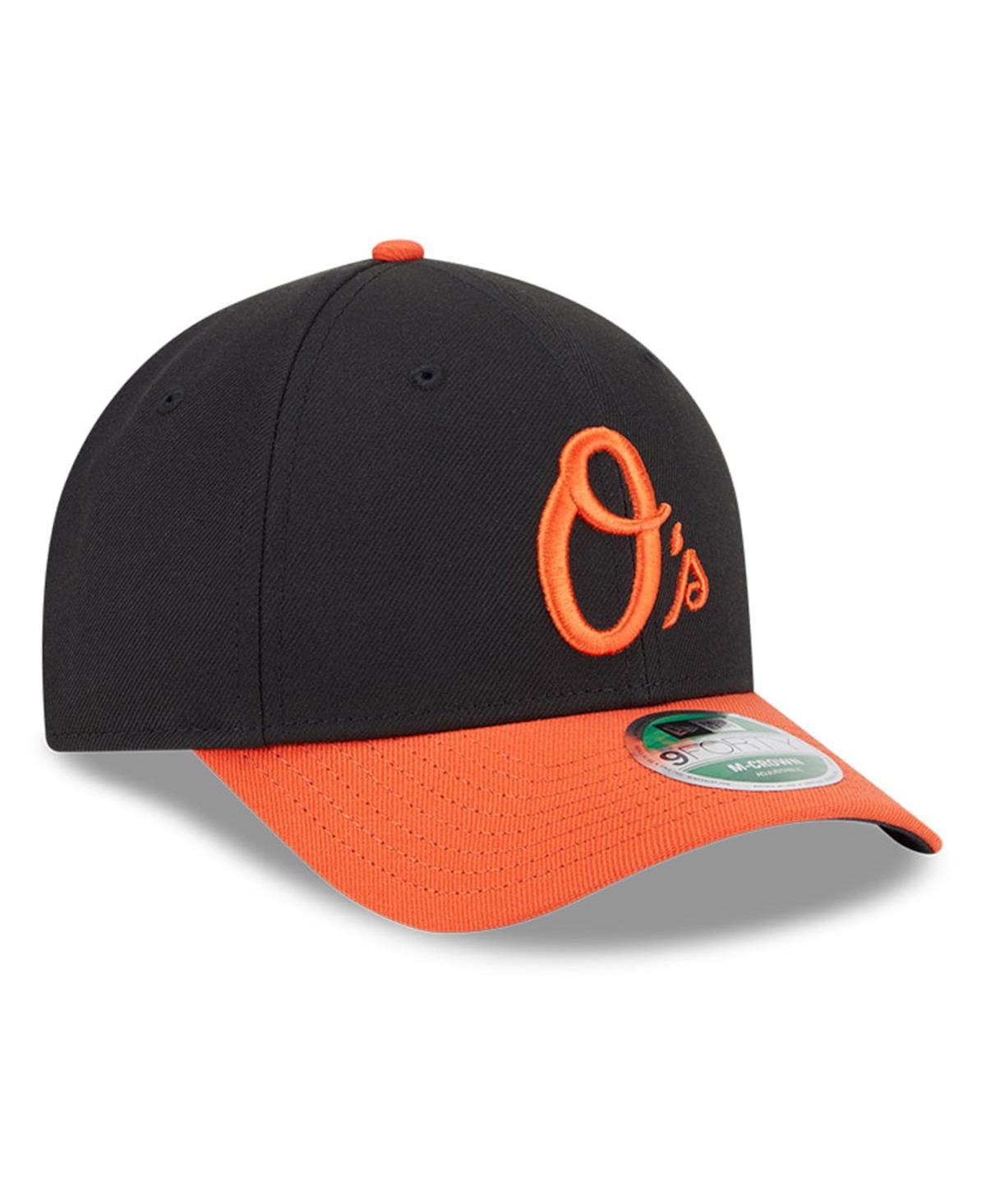 NEW ERA MEN'S BLACK BALTIMORE ORIOLES PLAYER REPLICA 9FORTY ADJUSTABLE HAT 