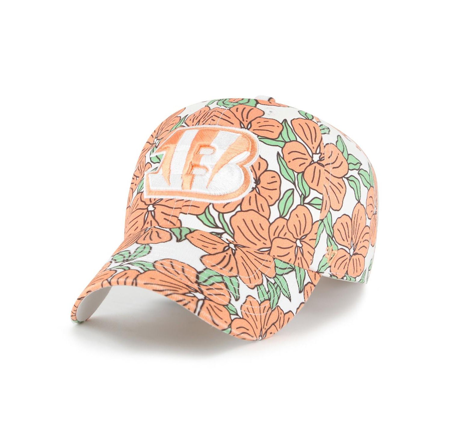 Women's White Cincinnati Bengals Florentina Clean Up Adjustable Hat