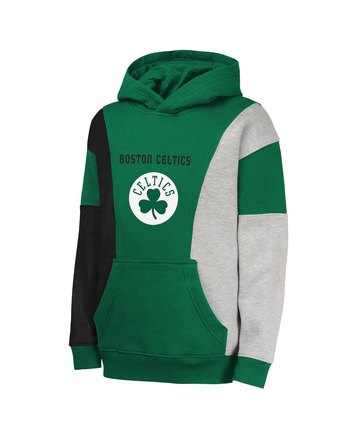 Outerstuff Big Boys And Girls Green Boston Celtics Ace In The Hole Pullover Hoodie In Green