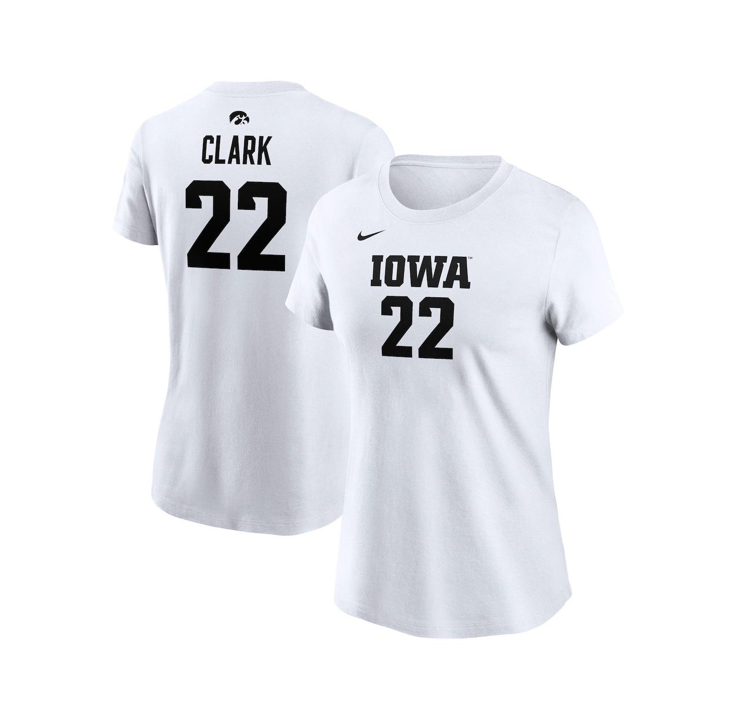 Women's Caitlin Clark White Iowa Hawkeyes Retired Player Name & Number T-Shirt