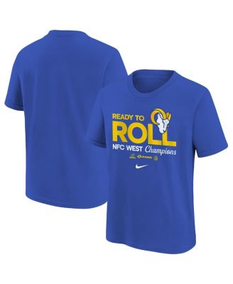 Nike - Big Boys and Girls Royal Los Angeles Rams 2024 NFC West Division Champions Locker Room Trophy Collection T-Shirt