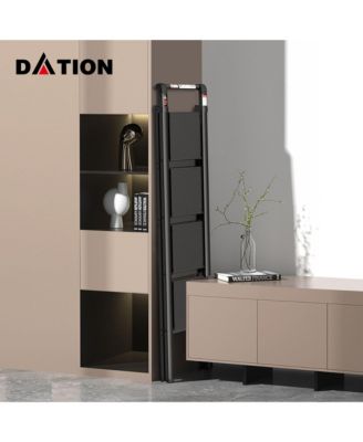 Light Folding 4-Step Ladder Multi-purpose Step Stool with Wide Anti-Slip Pedal and Safety Handle