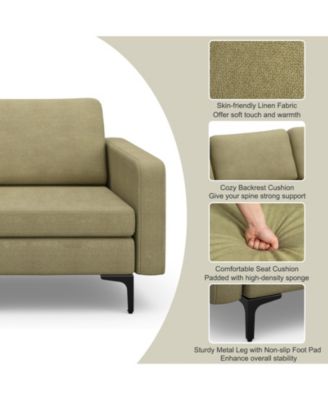 Convertible Sofa Couch with Magazine Pockets 3-Seat with 2 USB Port