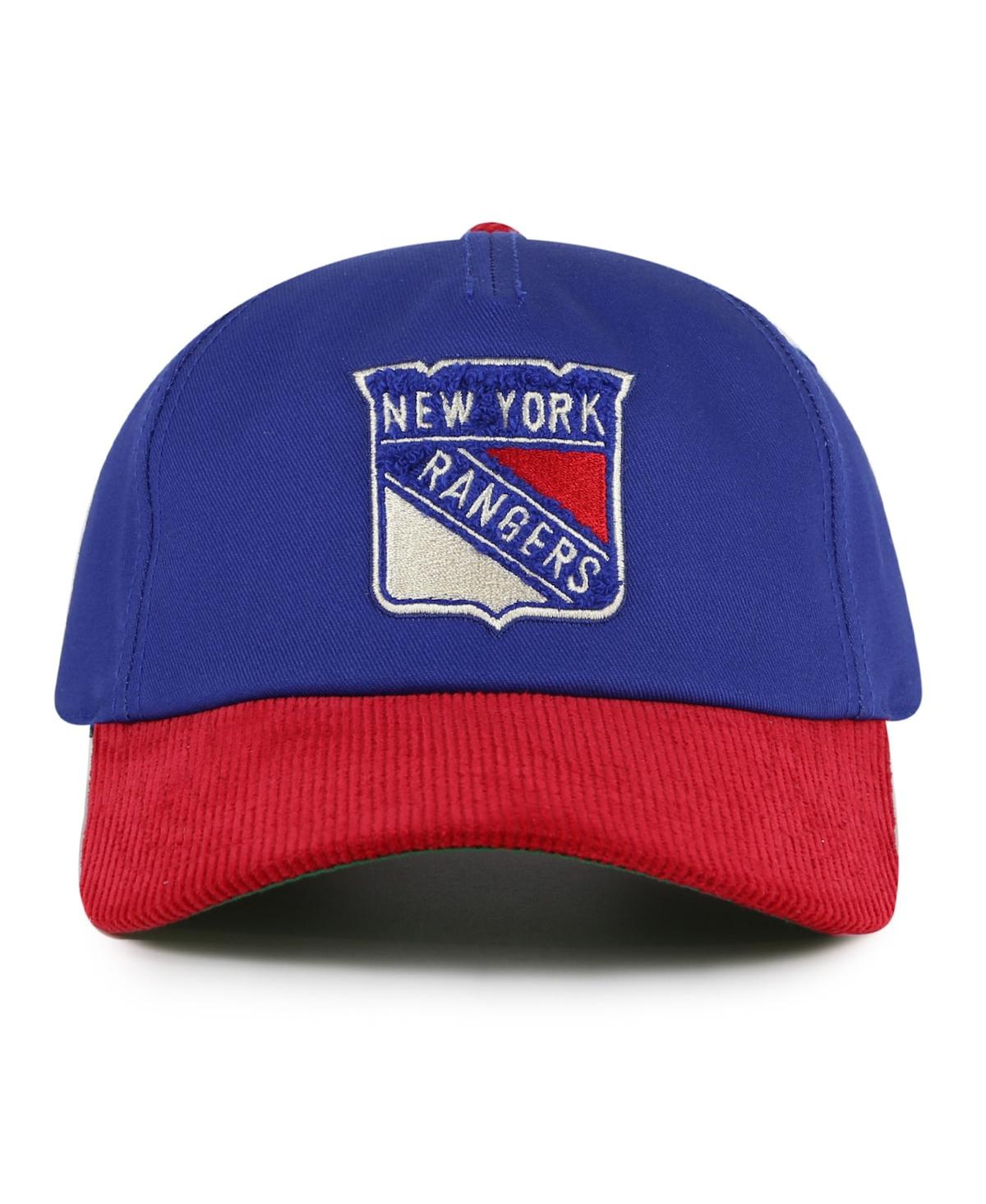 Shop American Needle Men's Blue/red New York Rangers Burnett Adjustable Hat In Blue,red