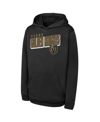 Outerstuff - Big Boys and Girls Black Vegas Golden Knights Cyber Punk Performance Hoodie