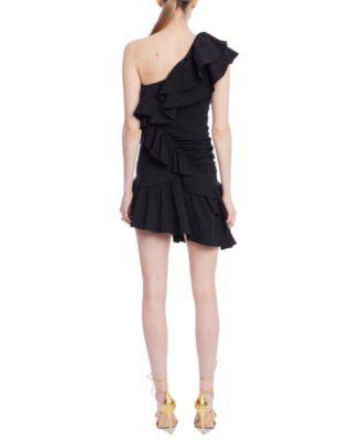 Women's One-Shoulder Ruffled Sheath Dress