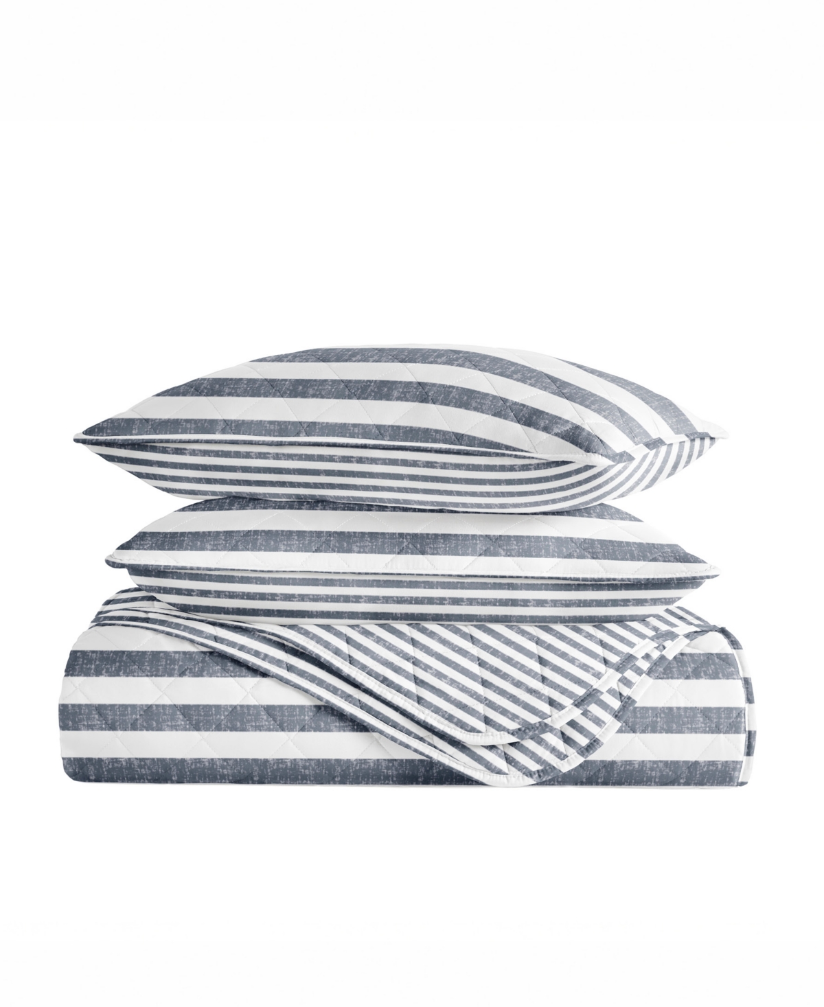 Ienjoy Home Classic Stripe Reversible 3-pc. Quilt Set, King/california King