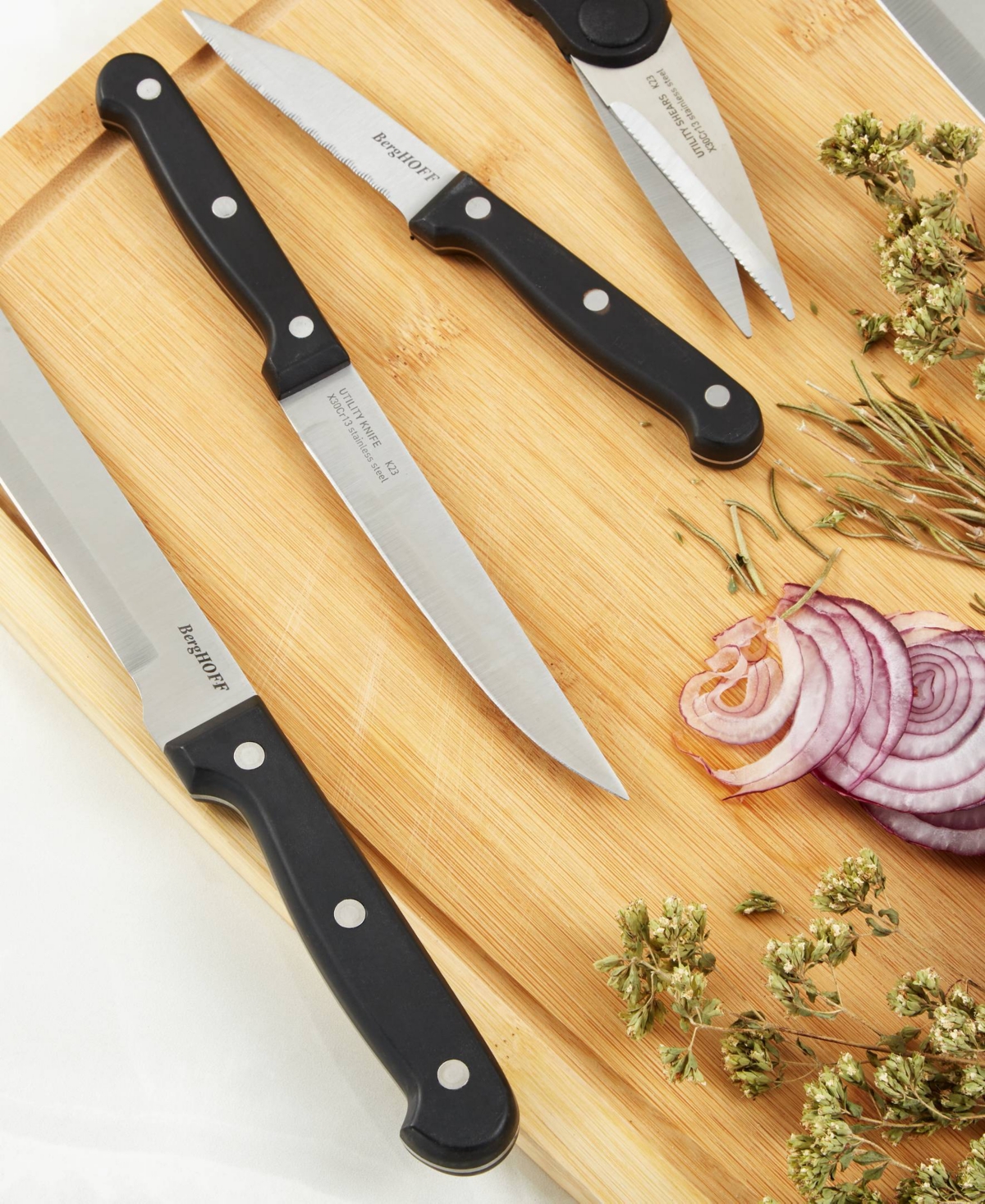 Berghoff Dina Pica 7-piece Knife Block Set In Black