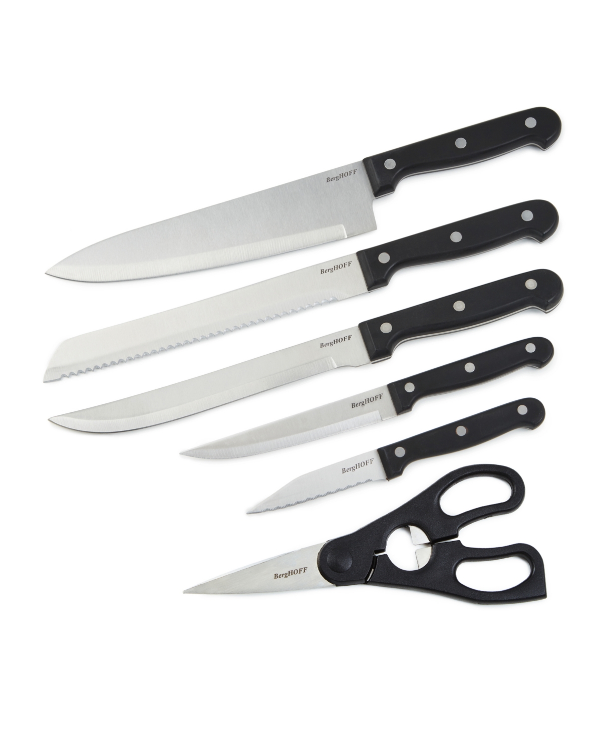 Berghoff Dina Pica 7-piece Knife Block Set In Black