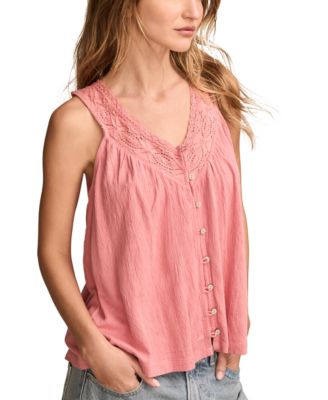 Women's Lace-Trim Tank Top
