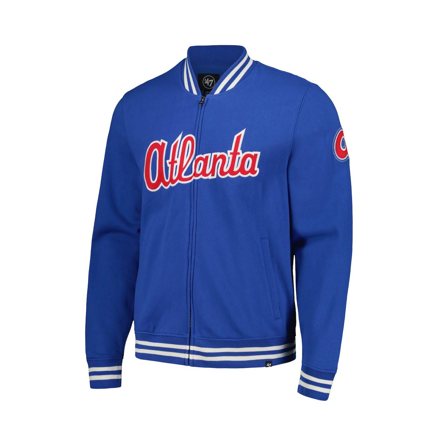 Мужские куртки '47 Brand Royal Atlanta Braves Pack Pro Camden Full-Zip Track — фото 2