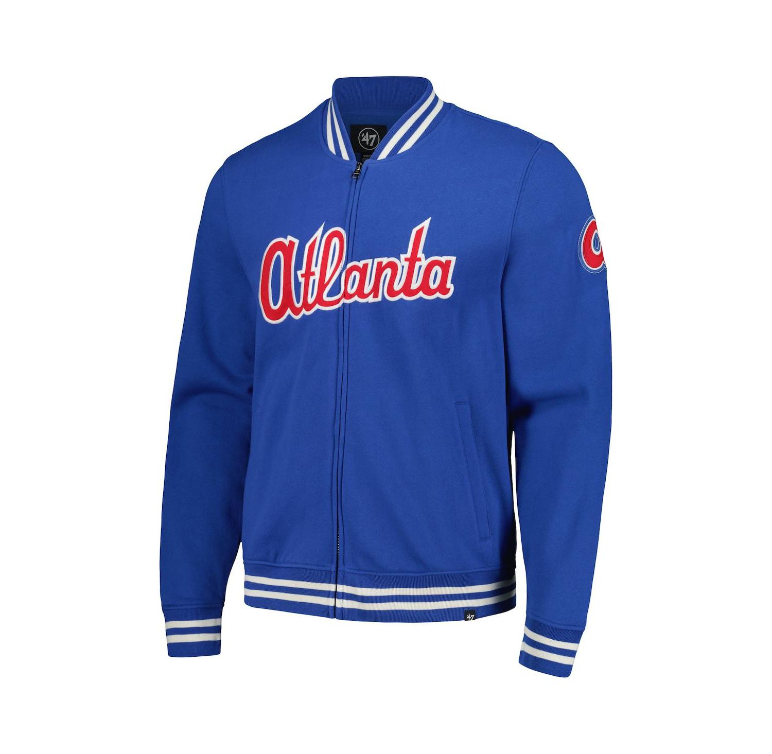 Men's Royal Atlanta Braves Pack Pro Camden Full-Zip Track Jacket
