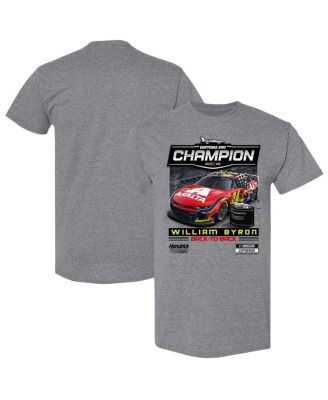 Checkered Flag Sports - Men's Heather Gray William Byron 2025 Daytona 500 Winner T-Shirt