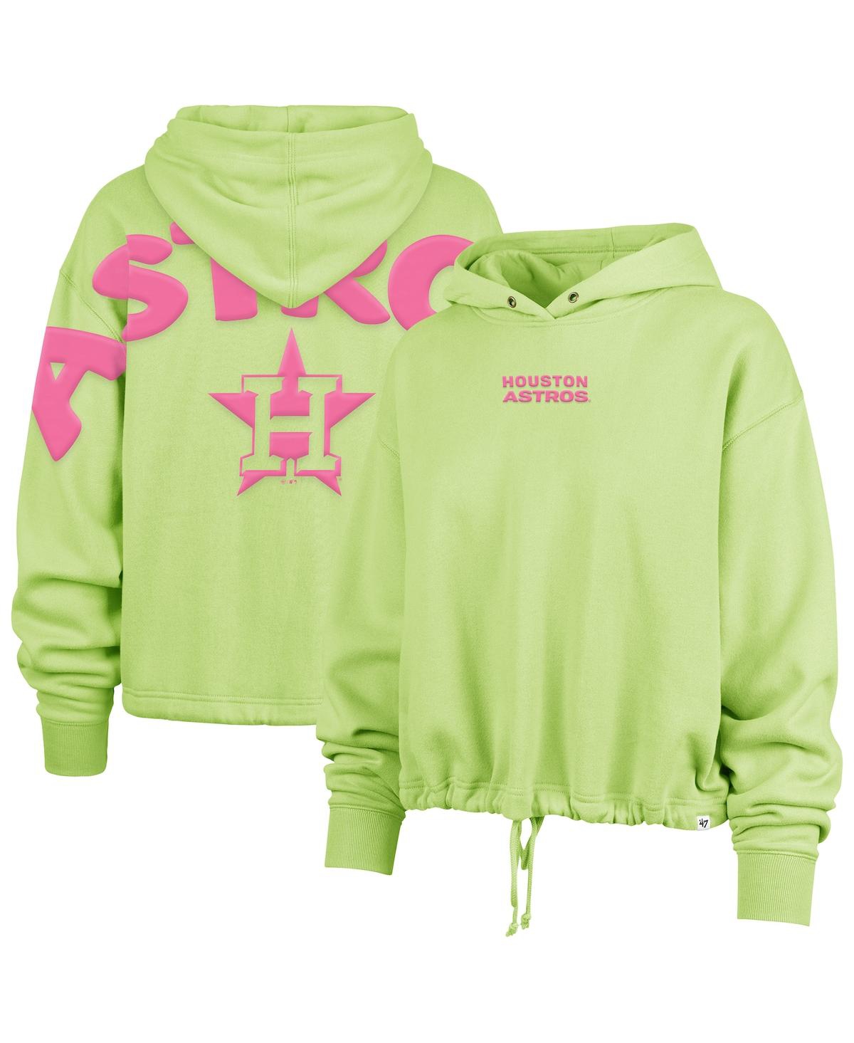 47 BRAND WOMEN'S GREEN HOUSTON ASTROS BRIGHT SIDE VENICE PULLOVER HOODIE 