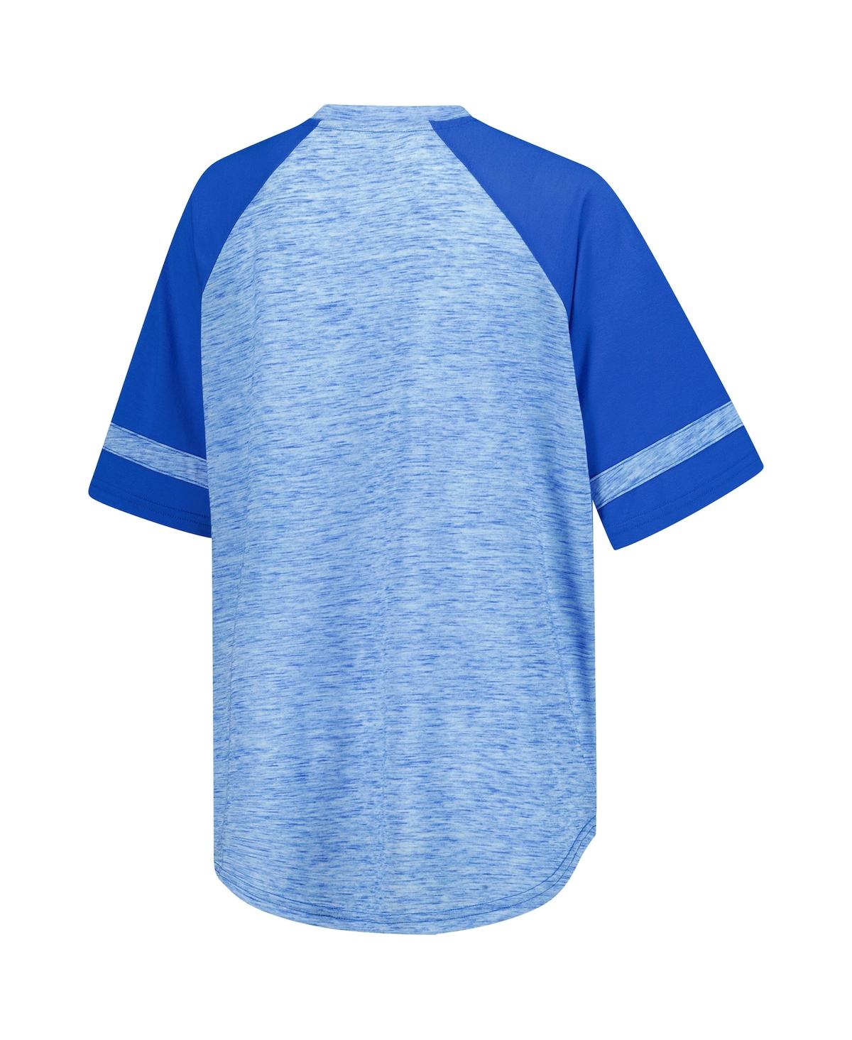 G-iii 4her By Carl Banks Women's Heather Royal Kyle Larson Hall Of Fame Oversized Raglan V-neck T-shirt In Heather Royal