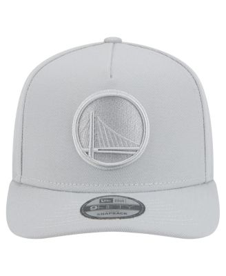 Men's Gray Golden State Warriors Colorpack A-Frame Pinch Front 9FIFTY Snapback Hat