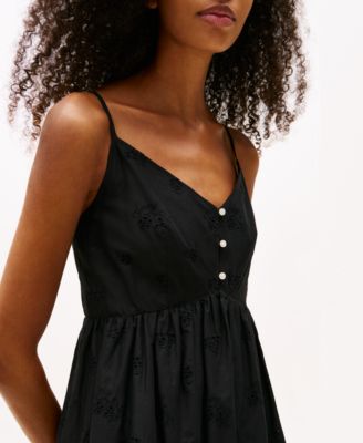 Women's Cotton Eyelet-Embroidered Dress